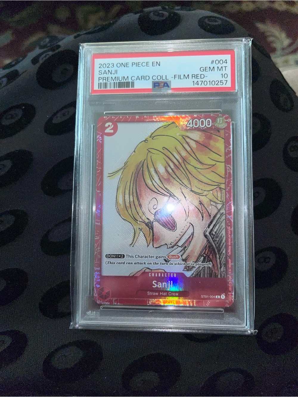 Onepiece Red and Gold Sanji Premium Card